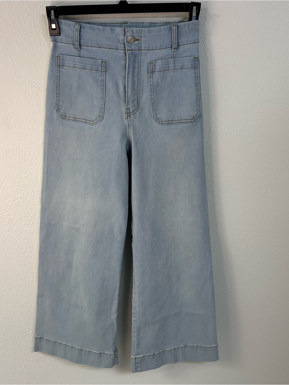 En:some Light Wash High Rise Wide Leg Cropped Jeans Size Small